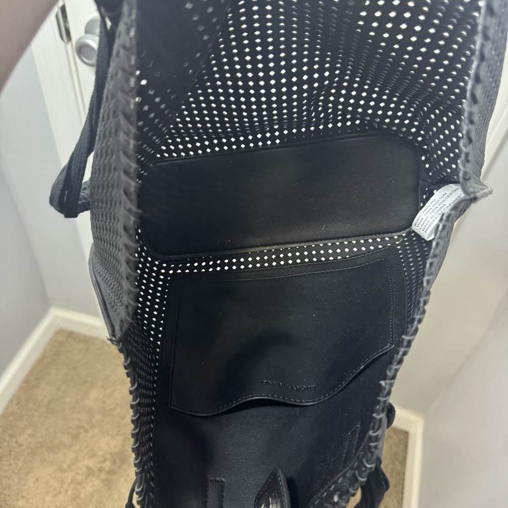 Lucky Brand Llyn‎ Black Perforated Leather Women Tote Handbag  NWT - Picture 7 of 7
